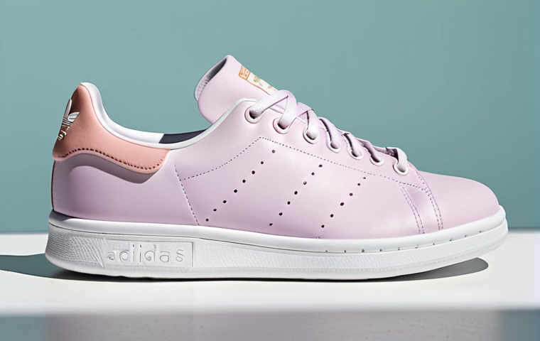 **
Adidas Originals Stan Smith sneaker, minimalist design, pastel colors, showcasing a collaboration with a French designer, blending tradition and modernity.
**