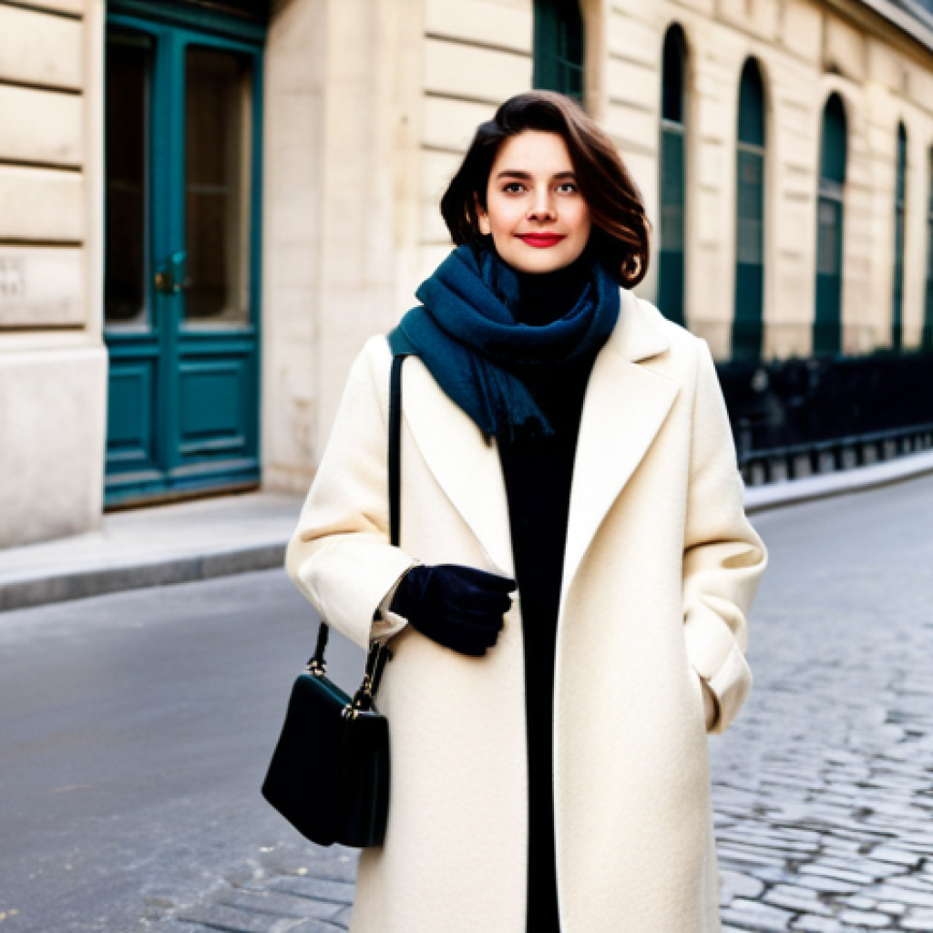 **

"A stylish woman in a cream-colored, oversized boiled wool coat from H&M, standing on a Parisian street in winter. She is fully clothed in modest attire, wearing a scarf and gloves. The background includes classic Parisian architecture. Safe for work, appropriate content, perfect anatomy, natural proportions, professional, family-friendly, well-formed hands, proper finger count."

**